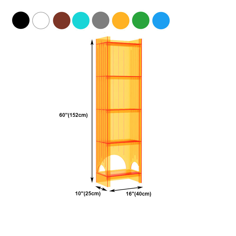 Acrylic Closed Back Storage Bookshelf Nordic Home Office Standard Bookcase Clearhalo 'Bookcases' 'furn' 'furn_bookcases' 'Furniture' 'Office Furniture' 5472034