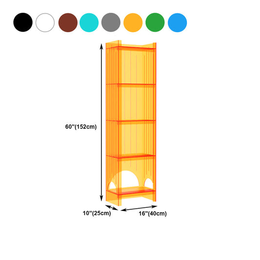 Acrylic Closed Back Storage Bookshelf Nordic Home Office Standard Bookcase Clearhalo 'Bookcases' 'furn' 'furn_bookcases' 'Furniture' 'Office Furniture' 5472034