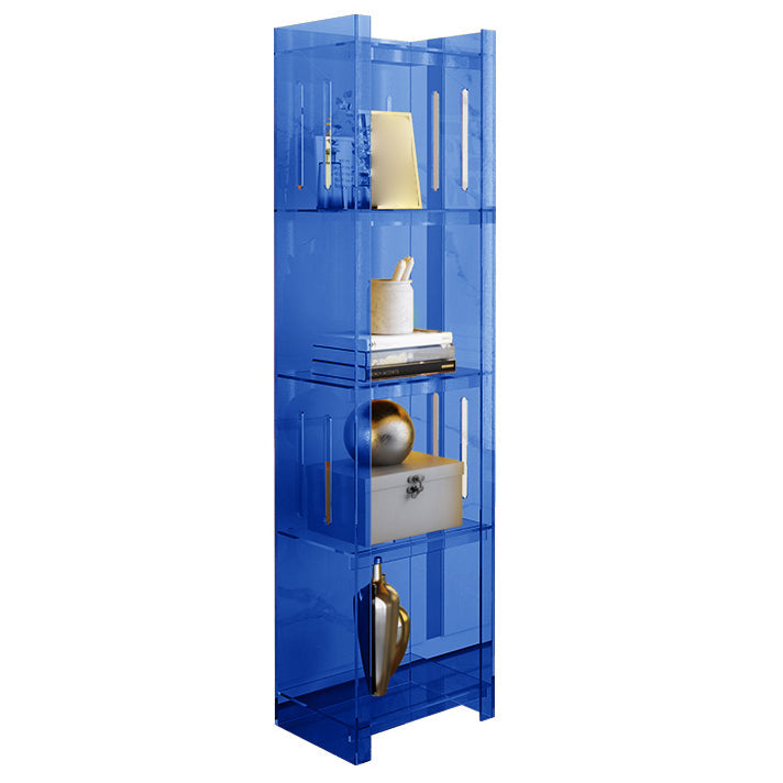 Standard Closed Back Bookshelf Scandinavian Rectangle Acrylic Bookcase