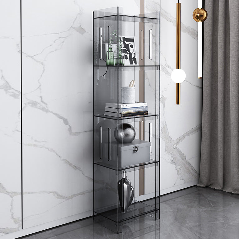 Standard Closed Back Bookshelf Scandinavian Rectangle Acrylic Bookcase