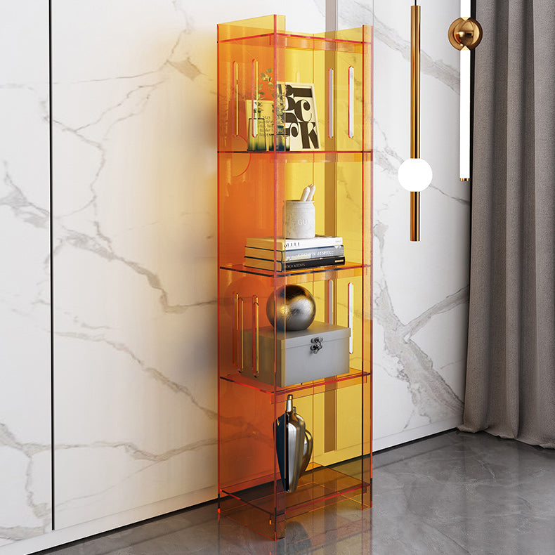 Standard Closed Back Bookshelf Scandinavian Rectangle Acrylic Bookcase