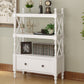 Rectangle Open Storage Bookshelf Nordic Solid Wood Bookshelf with Drawer
