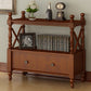 Rectangle Open Storage Bookshelf Nordic Solid Wood Bookshelf with Drawer