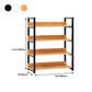 Contemporary Steel Frame Bookcase Wood Open Back Bookcase for Home Office