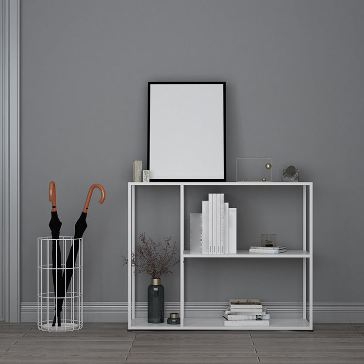 Etagere Metal Bookshelf Industrial Open Back Storage Bookcase 31.5"L x 9.8"W x 29.5"H White Clearhalo 'Bookcases' 'furn' 'furn_bookcases' 'Furniture' 'Office Furniture' 5472236