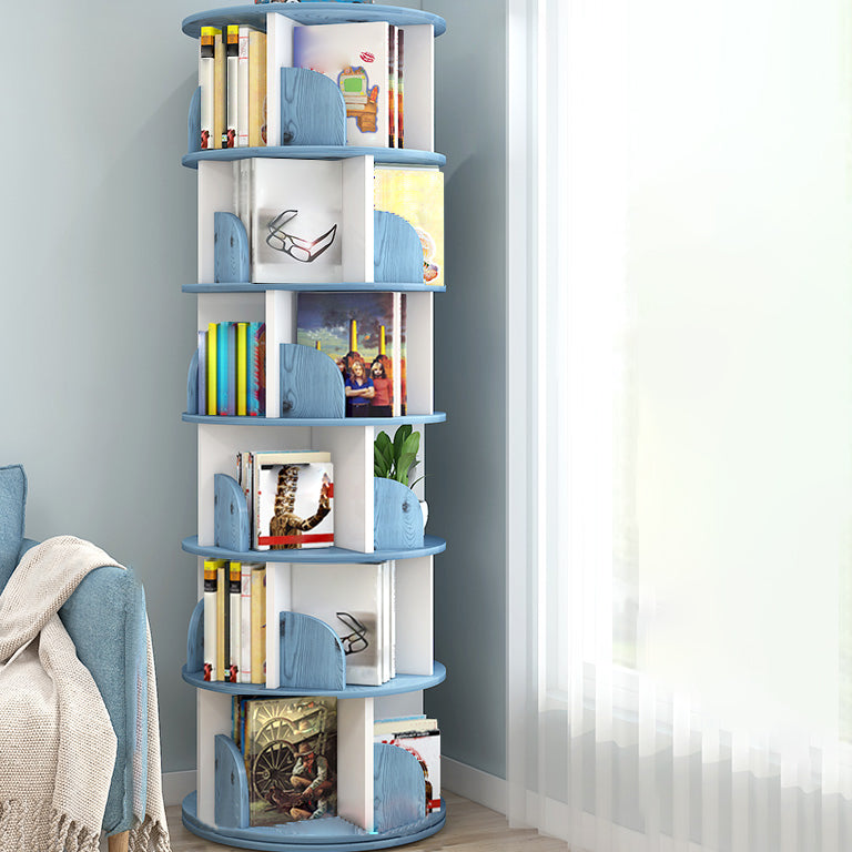 Moderne houten roteerbare boekenkast Studieruimte Geometrische boekenplank