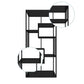 Nordic Home Office Bookshelf Metal Open Back Etagere Bookcase Clearhalo 'Bookcases' 'furn' 'furn_bookcases' 'Furniture' 'Office Furniture' 5472316