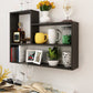 Scandinavian Manufactured Wood Floating Bookcase 23.6"H Bookcase
