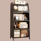 Modern Style Bookshelf Metal Closed Back Bookcase with Door for Home Office 23.6"L x 13.8"W x 59.1"H Black Clearhalo 'Bookcases' 'furn' 'furn_bookcases' 'Furniture' 'Office Furniture' 5472450