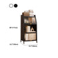 Modern Style Bookshelf Metal Closed Back Bookcase with Door for Home Office Clearhalo 'Bookcases' 'furn' 'furn_bookcases' 'Furniture' 'Office Furniture' 5472455