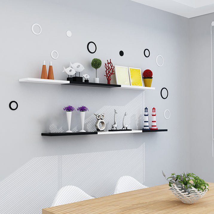 Modern Manufactured Wood Floating Bookcase 5.5" Wide Bookshelf