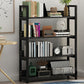 Open Steel Wood Bookcase Modern Home Simple Office Rectangular Bookshelf