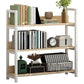 Open Steel Wood Bookcase Modern Home Simple Office Rectangular Bookshelf