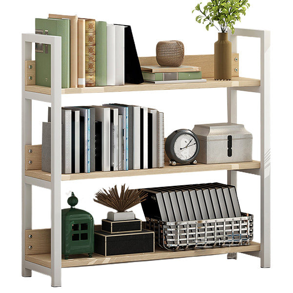 Open Steel Wood Bookcase Modern Home Simple Office Rectangular Bookshelf