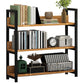 Open Steel Wood Bookcase Modern Home Simple Office Rectangular Bookshelf
