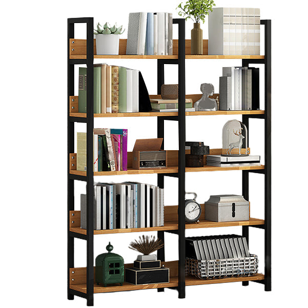 Open Steel Wood Bookcase Modern Home Simple Office Rectangular Bookshelf