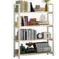 Open Steel Wood Bookcase Modern Home Simple Office Rectangular Bookshelf