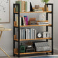 Open Steel Wood Bookcase Modern Home Simple Office Rectangular Bookshelf