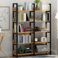 Open Steel Wood Bookcase Modern Home Simple Office Rectangular Bookshelf