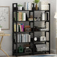 Open Steel Wood Bookcase Modern Home Simple Office Rectangular Bookshelf
