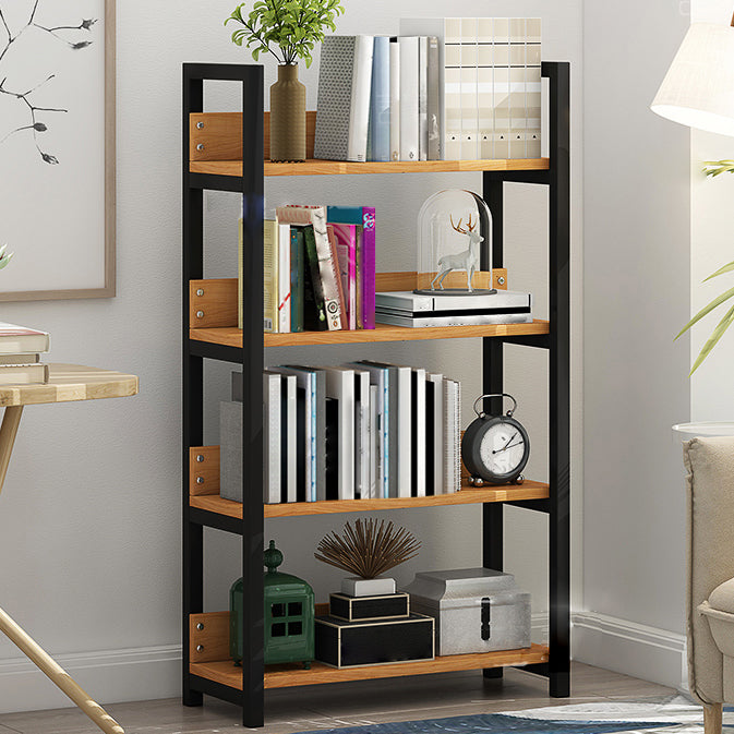 Open Steel Wood Bookcase Modern Home Simple Office Rectangular Bookshelf