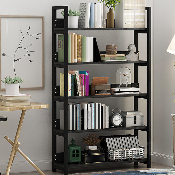 Open Steel Wood Bookcase Modern Home Simple Office Rectangular Bookshelf