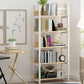Open Steel Wood Bookcase Modern Home Simple Office Rectangular Bookshelf