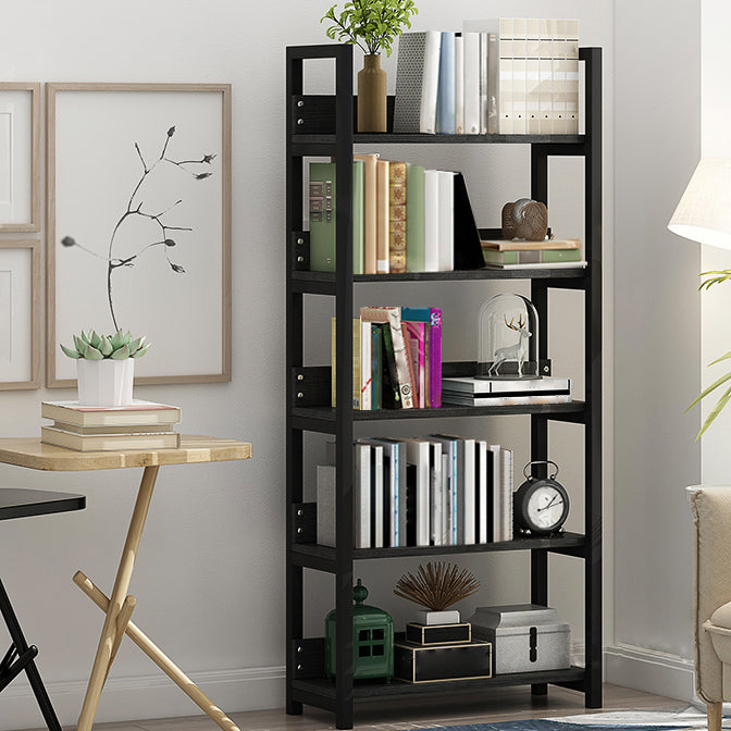 Open Steel Wood Bookcase Modern Home Simple Office Rectangular Bookshelf