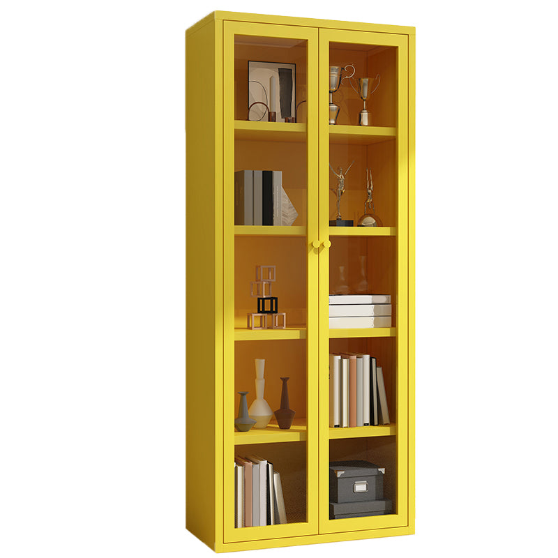 13.78"W Bookshelf Scandinavian Style Bookcase with Door for Home and Office