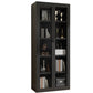 13.78"W Bookshelf Scandinavian Style Bookcase with Door for Home and Office
