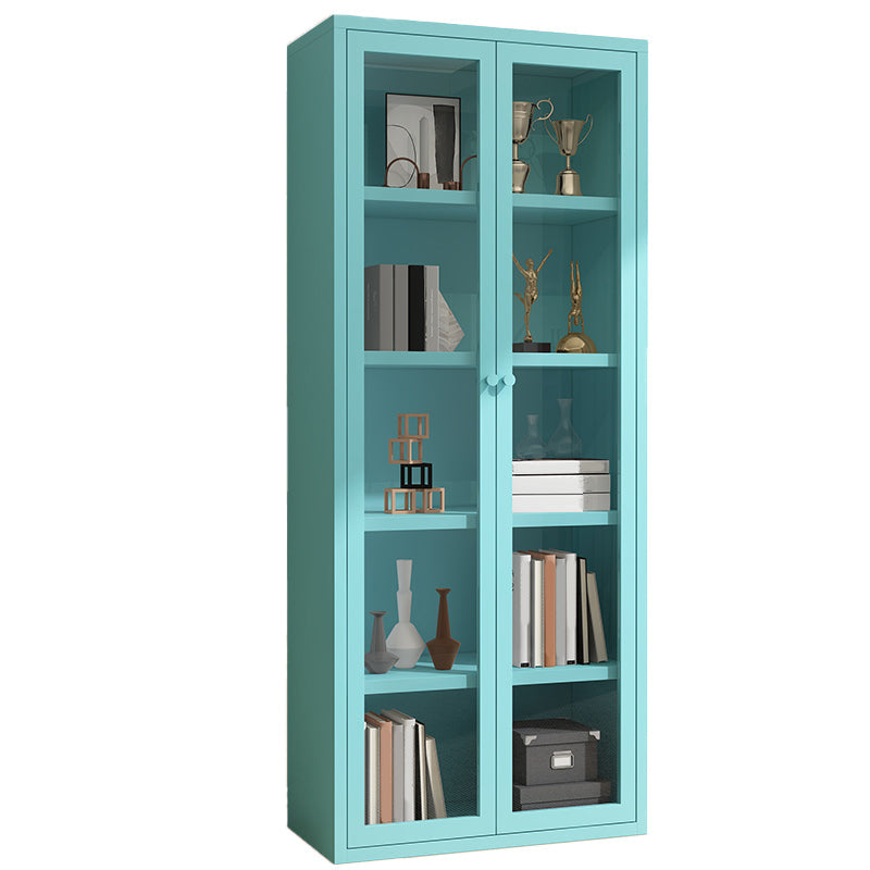 13.78"W Bookshelf Scandinavian Style Bookcase with Door for Home and Office