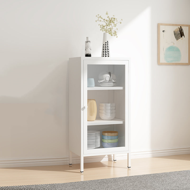 13.78"W Bookshelf Scandinavian Style Bookcase with Door for Home and Office