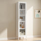 13.78"W Bookshelf Scandinavian Style Bookcase with Door for Home and Office