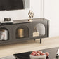 STANTE TV in stile moderno pietra con console TV in stoccaggio chiuso con 4 porte