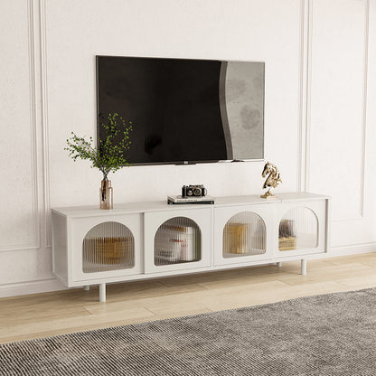 STANTE TV in stile moderno pietra con console TV in stoccaggio chiuso con 4 porte