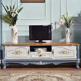 Console TV in legno massiccio tradizionale Casa TV in stoccaggio chiuso