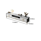 Console de télévision de rangement fermé de style glam de style glamour avec armoire