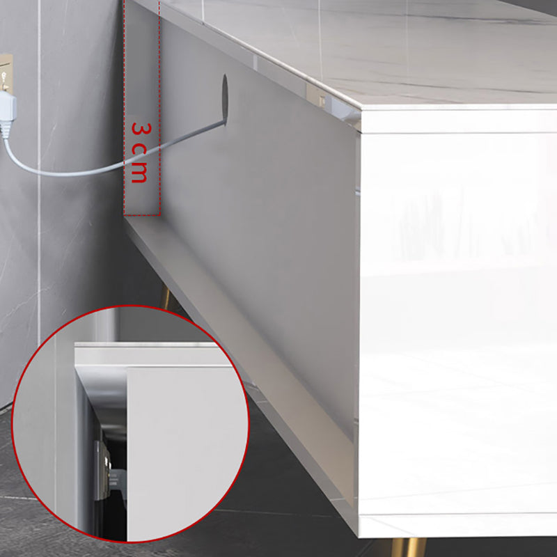 16 "D Consolet de stand de télévision moderne Cabinet télévisé à rangement ouvert, faux bois