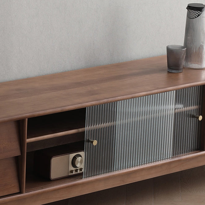 Servitore televisivo tradizionale con cassetti console multimediale TV in gomma