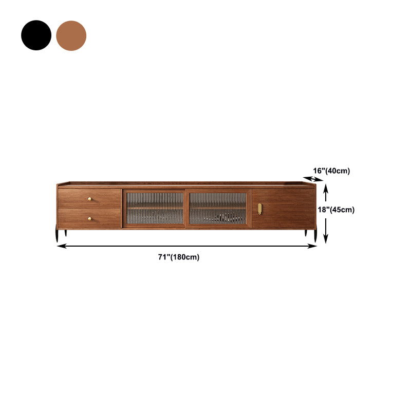 Servitore televisivo tradizionale con cassetti console multimediale TV in gomma