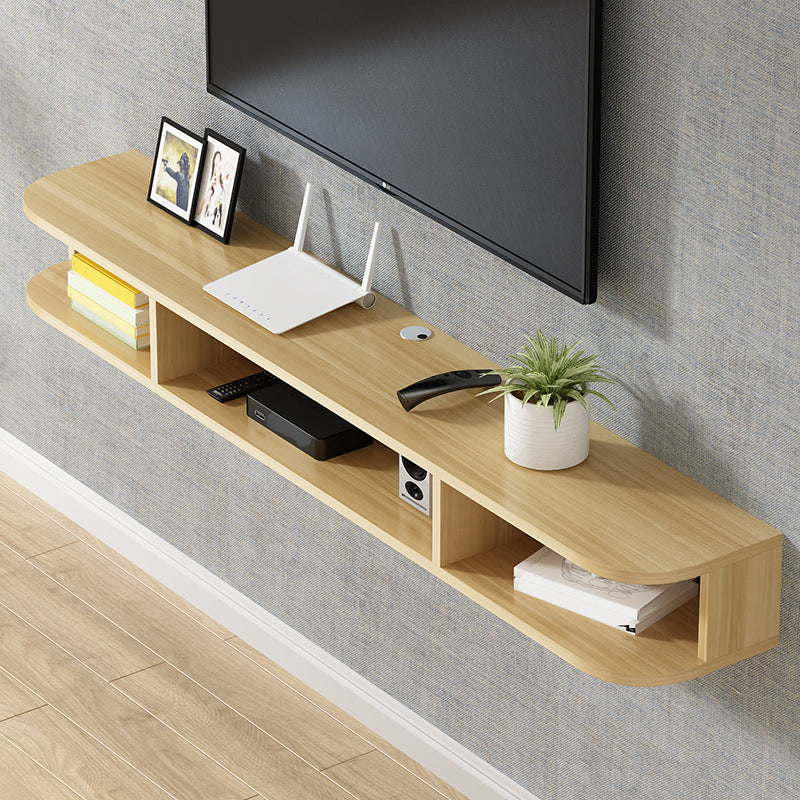 Mobile TV moderno in legno Console TV a parete con 4 ripiani