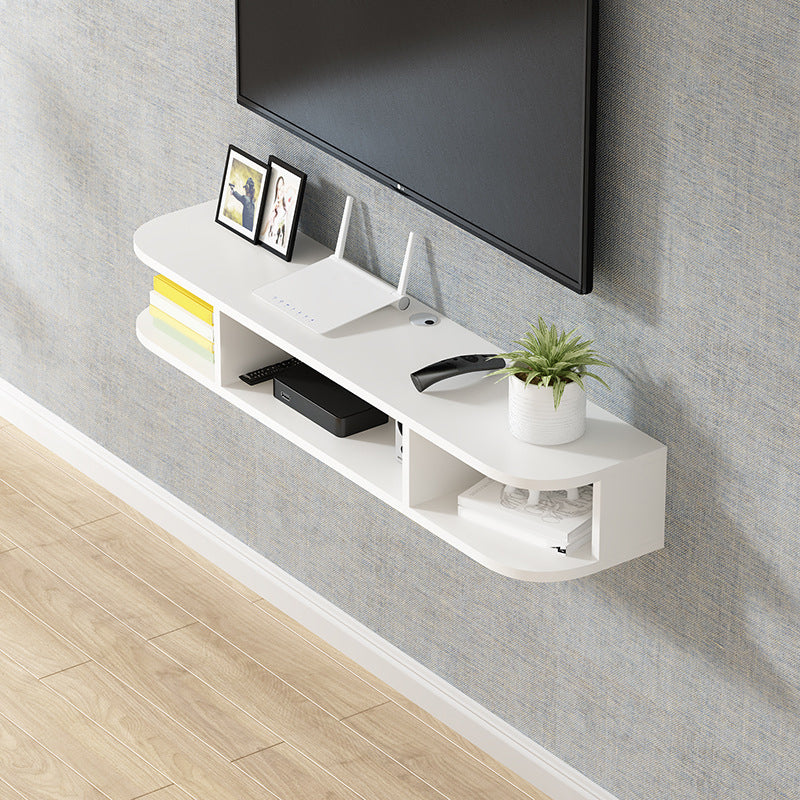 Mobile TV moderno in legno Console TV a parete con 4 ripiani
