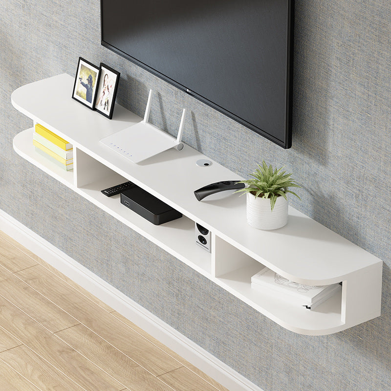 Mobile TV moderno in legno Console TV a parete con 4 ripiani