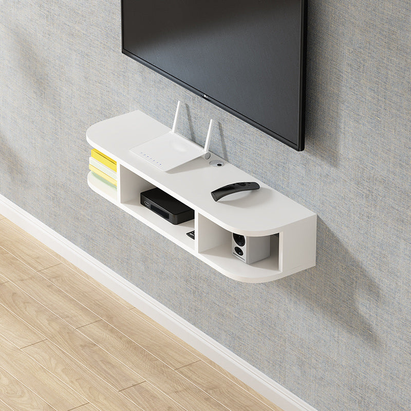 Mobile TV moderno in legno Console TV a parete con 4 ripiani