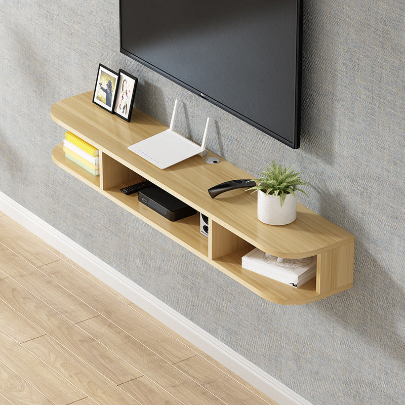 Mobile TV moderno in legno Console TV a parete con 4 ripiani