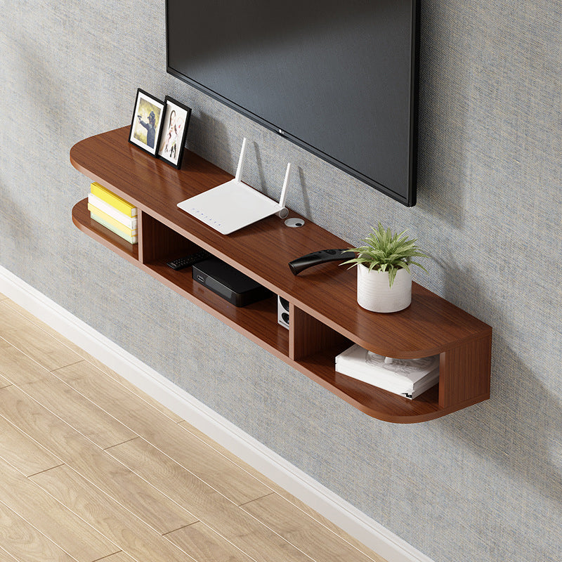 Mobile TV moderno in legno Console TV a parete con 4 ripiani