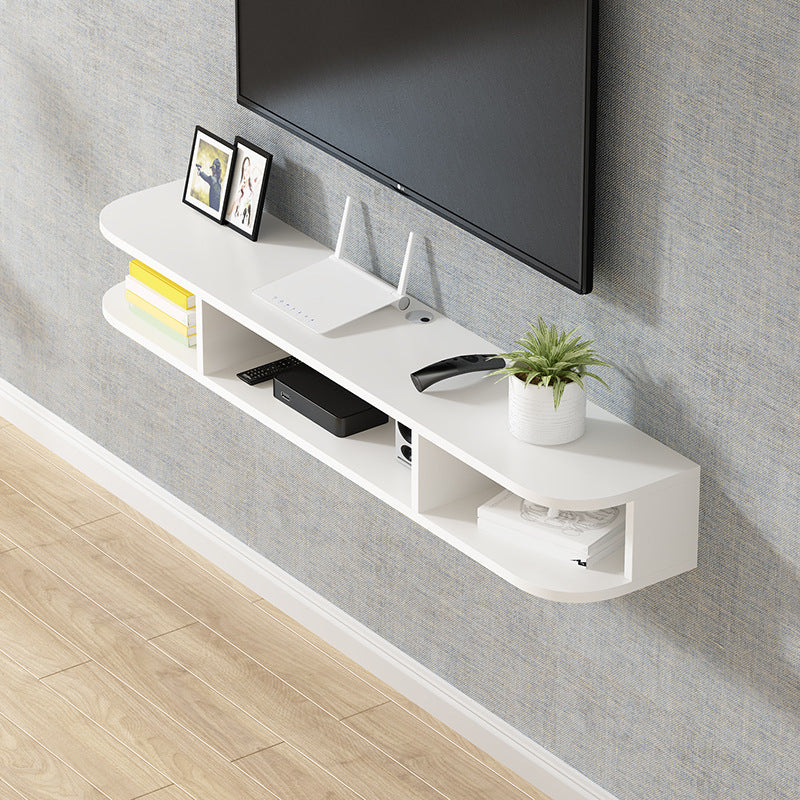 Mobile TV moderno in legno Console TV a parete con 4 ripiani