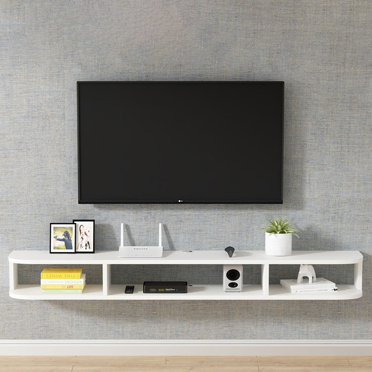Mobile TV moderno in legno Console TV a parete con 4 ripiani