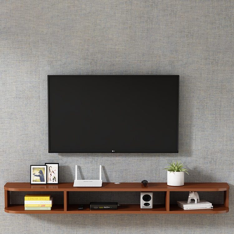 Mobile TV moderno in legno Console TV a parete con 4 ripiani
