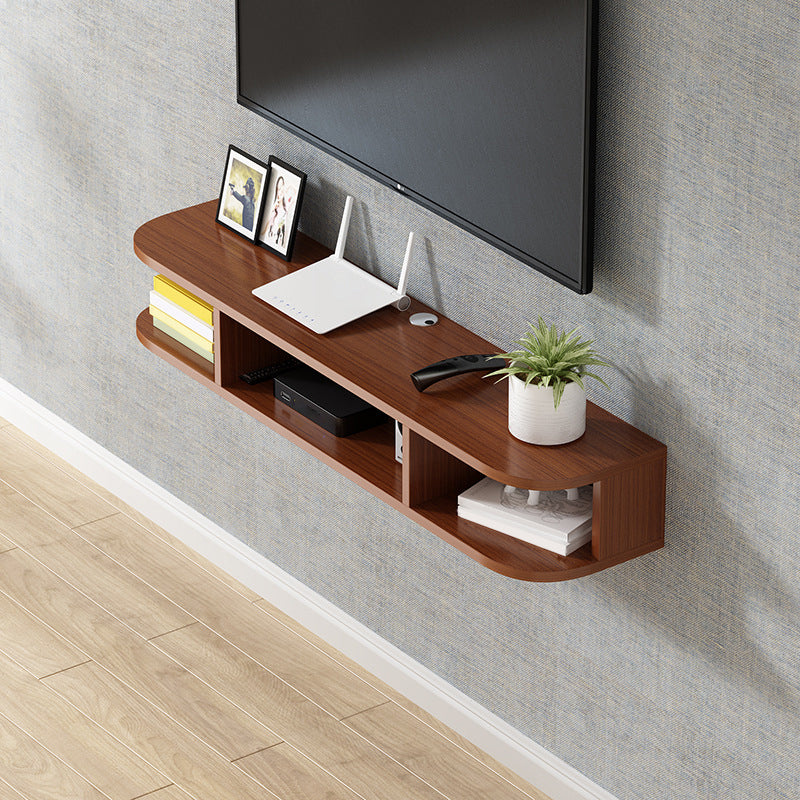 Mobile TV moderno in legno Console TV a parete con 4 ripiani